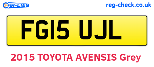 FG15UJL are the vehicle registration plates.