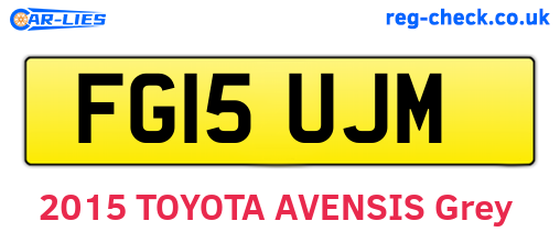 FG15UJM are the vehicle registration plates.