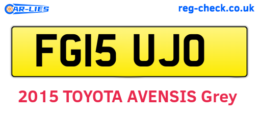 FG15UJO are the vehicle registration plates.