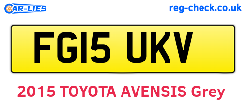 FG15UKV are the vehicle registration plates.