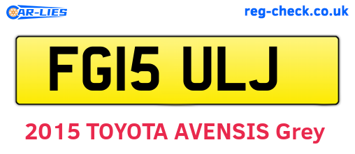 FG15ULJ are the vehicle registration plates.