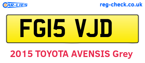 FG15VJD are the vehicle registration plates.