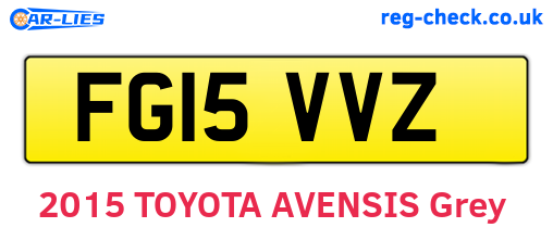 FG15VVZ are the vehicle registration plates.