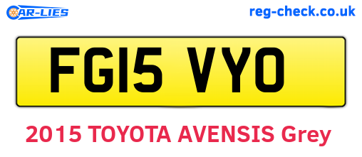 FG15VYO are the vehicle registration plates.