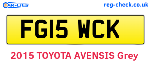FG15WCK are the vehicle registration plates.