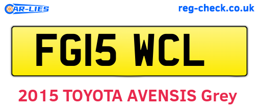 FG15WCL are the vehicle registration plates.
