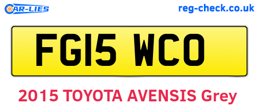 FG15WCO are the vehicle registration plates.