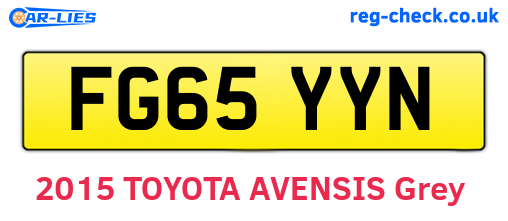 FG65YYN are the vehicle registration plates.