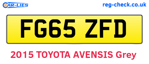 FG65ZFD are the vehicle registration plates.