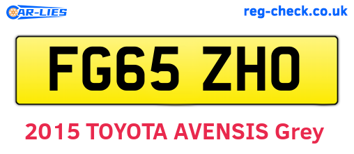 FG65ZHO are the vehicle registration plates.