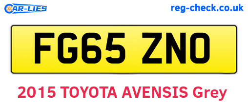 FG65ZNO are the vehicle registration plates.