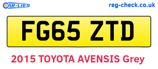 FG65ZTD are the vehicle registration plates.