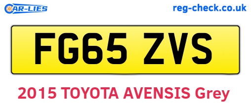 FG65ZVS are the vehicle registration plates.