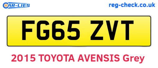 FG65ZVT are the vehicle registration plates.