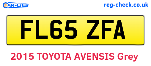 FL65ZFA are the vehicle registration plates.