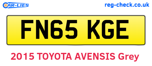 FN65KGE are the vehicle registration plates.