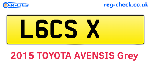 L6CSX are the vehicle registration plates.