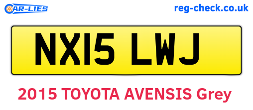 NX15LWJ are the vehicle registration plates.