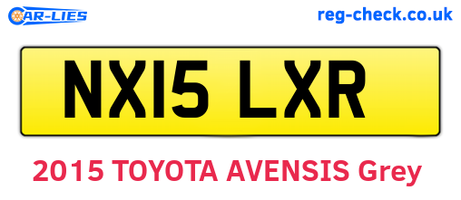 NX15LXR are the vehicle registration plates.