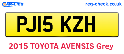 PJ15KZH are the vehicle registration plates.