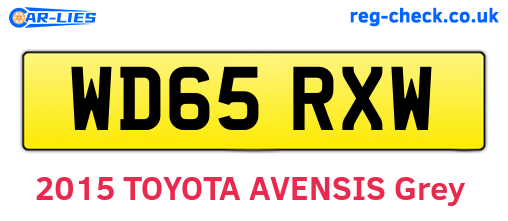 WD65RXW are the vehicle registration plates.