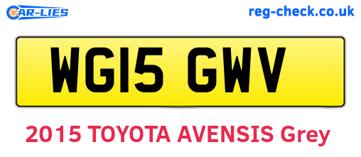 WG15GWV are the vehicle registration plates.
