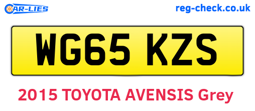 WG65KZS are the vehicle registration plates.