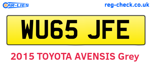 WU65JFE are the vehicle registration plates.