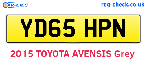 YD65HPN are the vehicle registration plates.