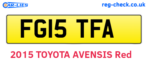 FG15TFA are the vehicle registration plates.