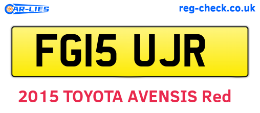 FG15UJR are the vehicle registration plates.