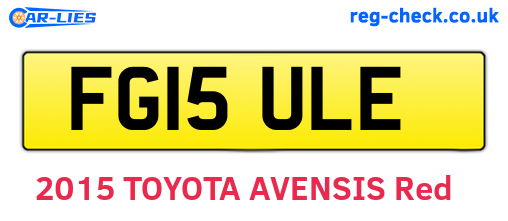 FG15ULE are the vehicle registration plates.