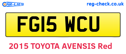 FG15WCU are the vehicle registration plates.