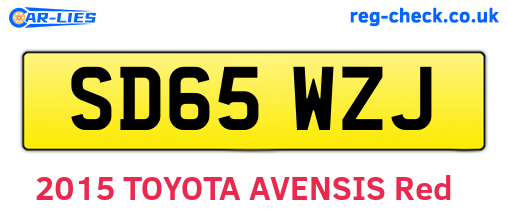 SD65WZJ are the vehicle registration plates.