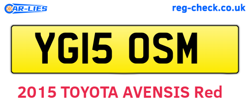 YG15OSM are the vehicle registration plates.