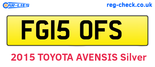 FG15OFS are the vehicle registration plates.