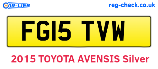 FG15TVW are the vehicle registration plates.