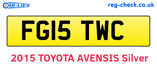 FG15TWC are the vehicle registration plates.