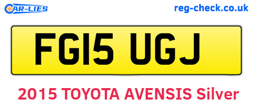 FG15UGJ are the vehicle registration plates.