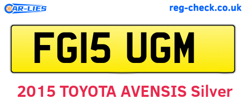 FG15UGM are the vehicle registration plates.
