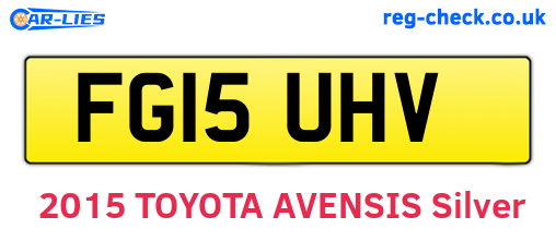 FG15UHV are the vehicle registration plates.