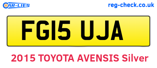 FG15UJA are the vehicle registration plates.