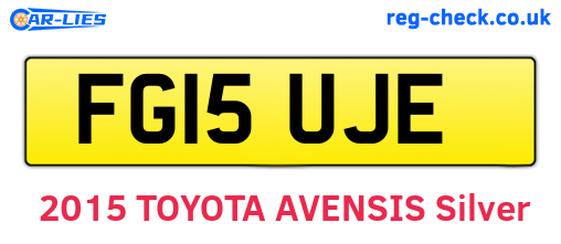 FG15UJE are the vehicle registration plates.