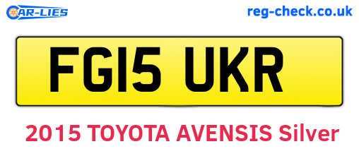 FG15UKR are the vehicle registration plates.