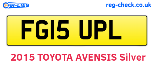 FG15UPL are the vehicle registration plates.