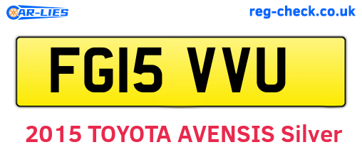 FG15VVU are the vehicle registration plates.