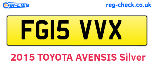 FG15VVX are the vehicle registration plates.