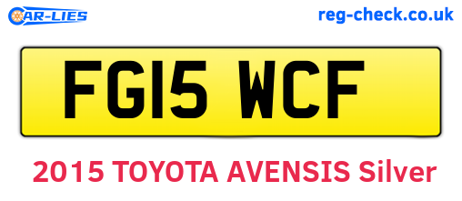 FG15WCF are the vehicle registration plates.