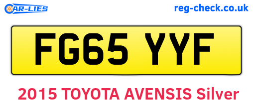 FG65YYF are the vehicle registration plates.