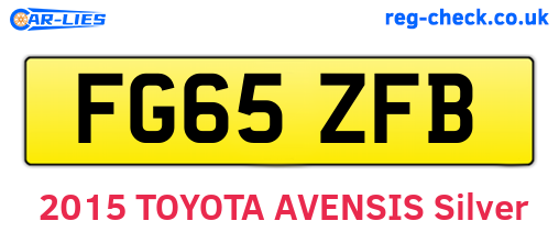 FG65ZFB are the vehicle registration plates.